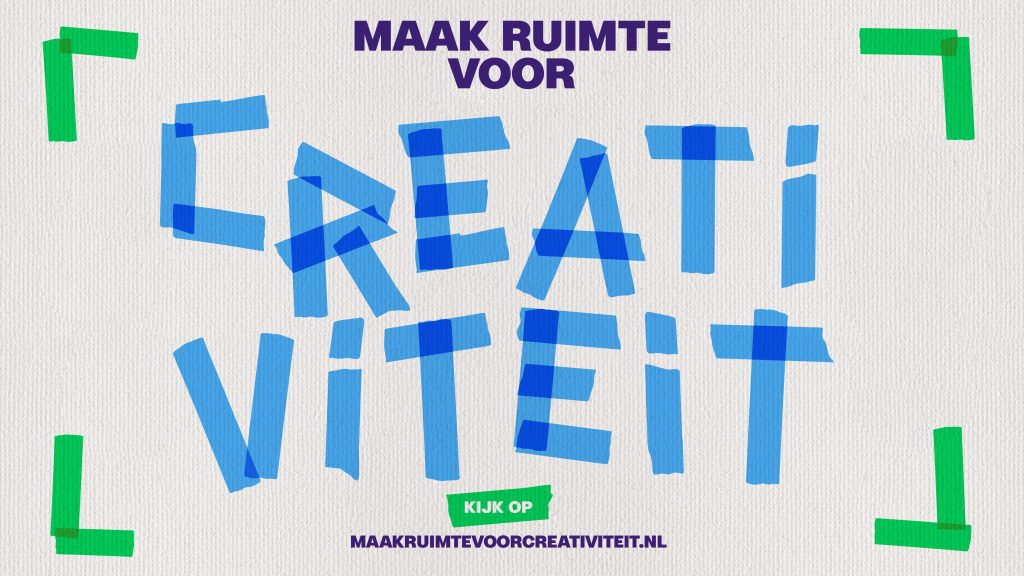 Logo van de campagne Maak ruimte voor creativiteit in de verhouding 16 tot 9