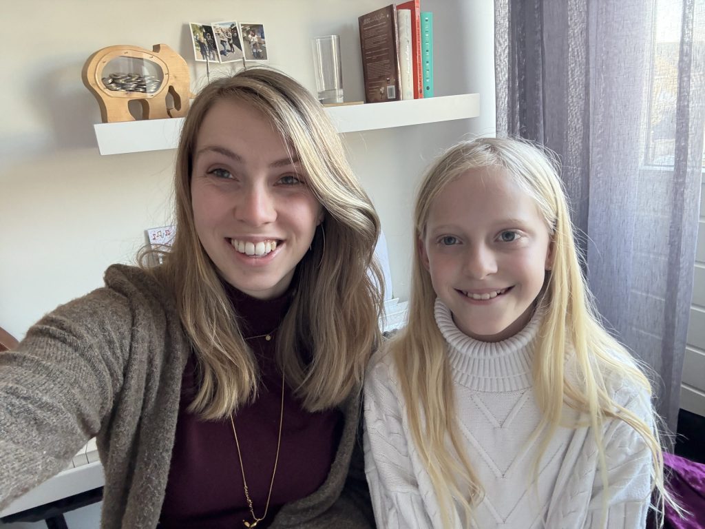 Kim met een leerling